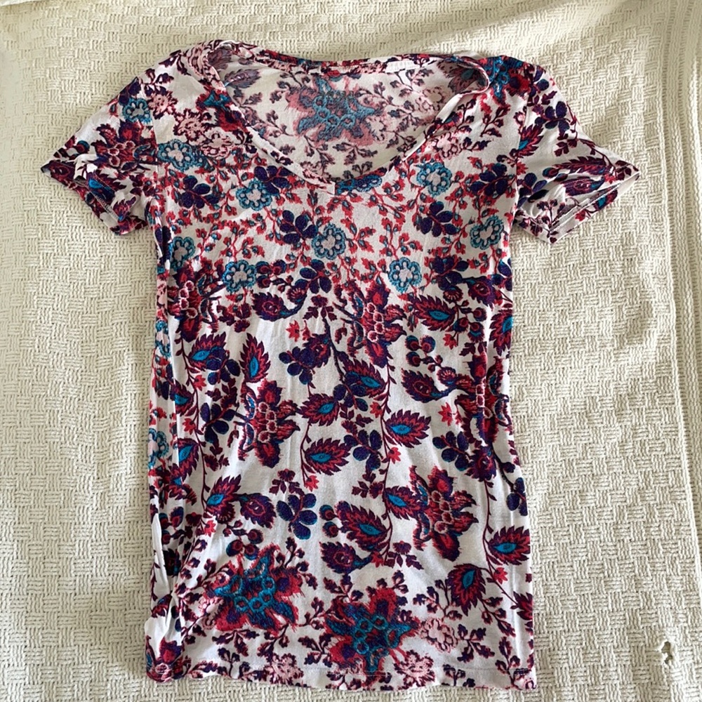 Short sleeve shirt slightly see through but soft and thin